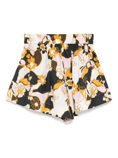 Zimmermann Maxine Relaxed Short In Yellow Floral