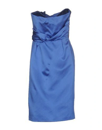 Shop Alberta Ferretti Short Dress In Blue