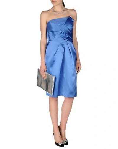 Shop Alberta Ferretti Short Dress In Blue