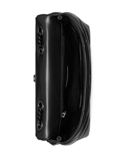 Tory Burch Kira Diamond Leather Shoulder Bag In Black