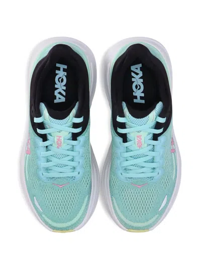 Hoka Womens Blue Spark F Bondi 9 Mesh-knit Trainers