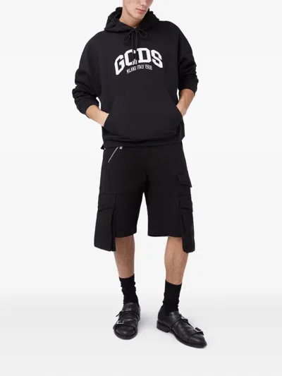 Gcds Cotton Bermuda Shorts With Belt Loops And Multiple Pockets