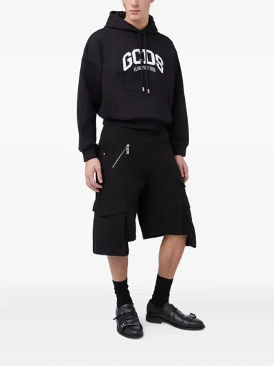 Gcds Cotton Bermuda Shorts With Belt Loops And Multiple Pockets