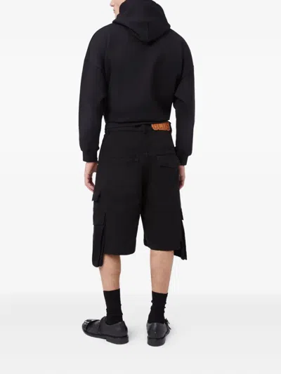 Gcds Cotton Bermuda Shorts With Belt Loops And Multiple Pockets