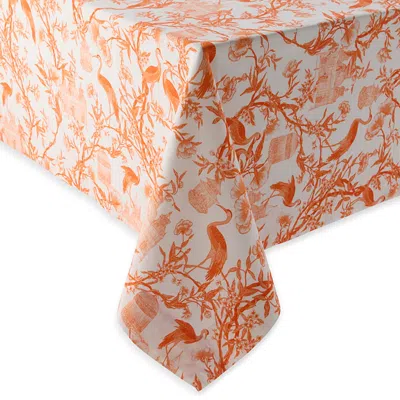 Coniglio Palm Beach Standard Tablecloth In Persimmon, 72 X 96