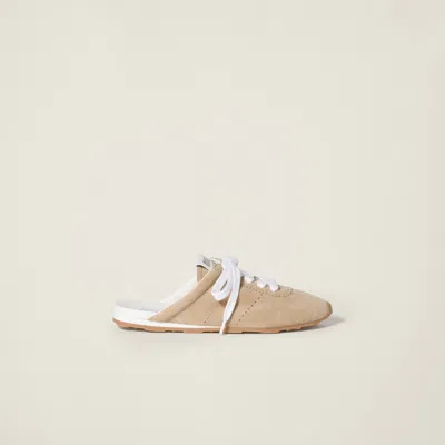 Miu Miu Suede Sneaker Mules