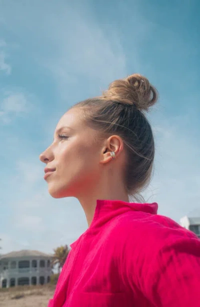 Sterling Forever Gold-tone Or Silver-tone Colorful Enamel Enamel Accent Ear Cuff Set Of 2