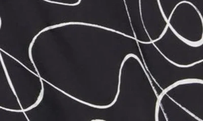 Open Edit Linework Print Camp Shirt In Blue