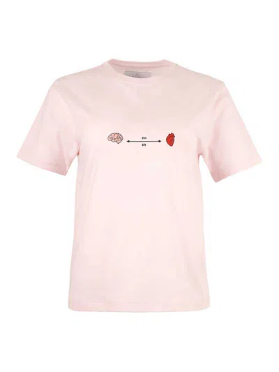 Blonde Gone Rogue Women's Pink / Purple Social Distance Graphic Print T-shirt, Organic Cotton, In Pink