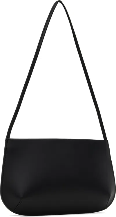 Fane Black Bra Minimalist Leather Shoulder Bag In Black