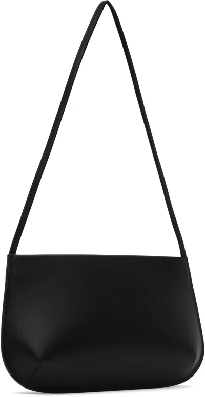 Fane Black Bra Minimalist Leather Shoulder Bag In Black