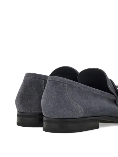 Ferragamo Loafer With Gancini Ornament In Grey