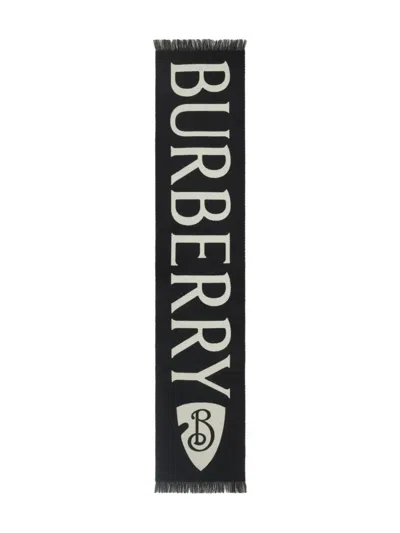 Burberry Wool Scarf With Lettering Logo