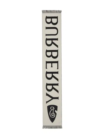 Burberry Wool Scarf With Lettering Logo