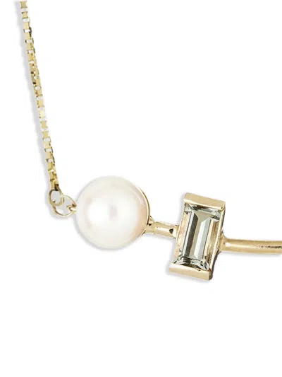 Aliita 18k Yellow Gold Petalos Citrine And Pearl Necklace In Multicolor