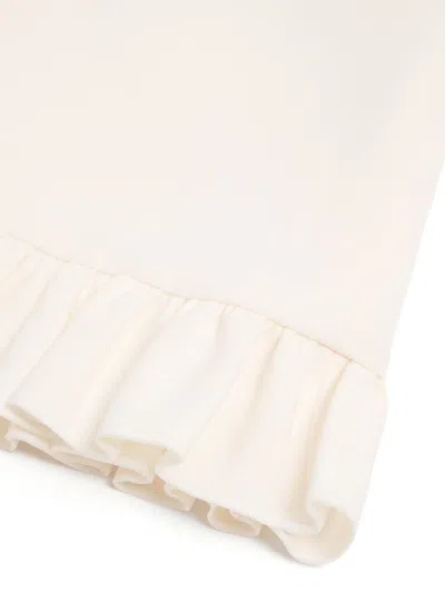 Valentino Ruffled Wool And Silk-blend Crepe Mini Dress