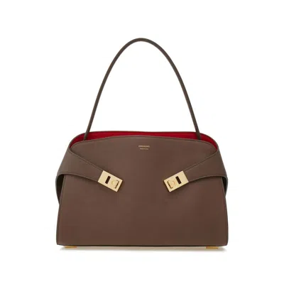 Ferragamo Two-tone Structured Medium Shoulder Bag