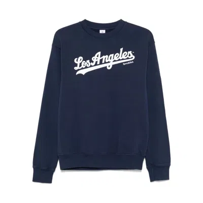 Sporty And Rich Womens Dark Navy Dodgers Round-neck Cotton-jersey Sweatshirt