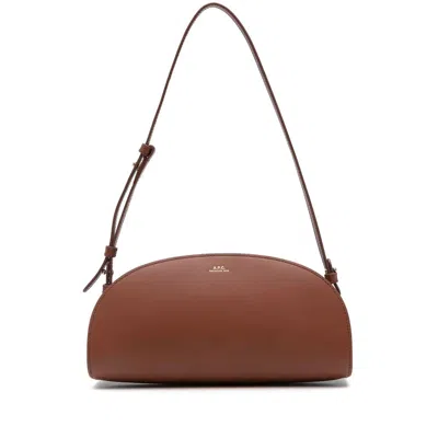 Apc Demi-lune Shoulder Bag One Size Hazelnut