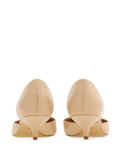 Ferragamo 40mm Mini Bow Pumps In Neutral