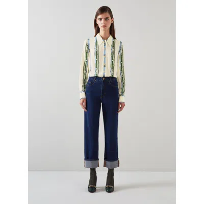Lk Bennett Hardy Graphic-print Button-down Top