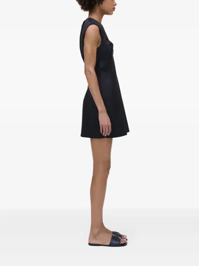 Marc Jacobs Snapshot Flat Sandals In Smooth Leather In Black