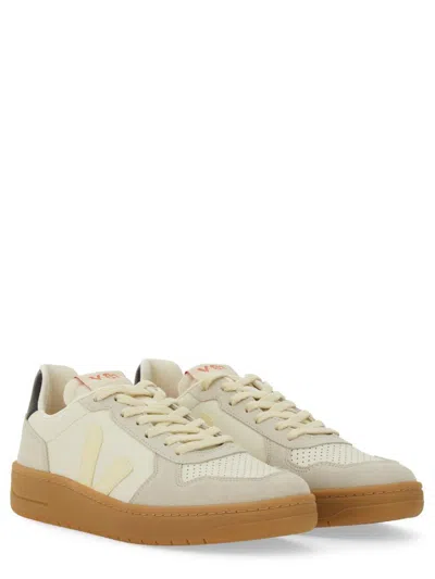 Veja V-82 Grained Leather Pure Sneakers Shoes