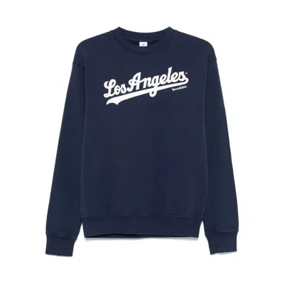 Sporty And Rich Womens Dark Navy Dodgers Round-neck Cotton-jersey Sweatshirt