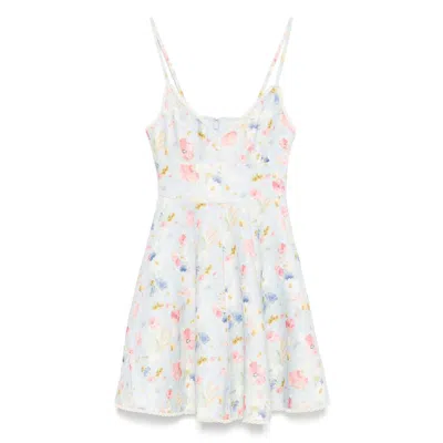 Zimmermann Lucky Lace-trimmed Floral-print Linen Mini Dress