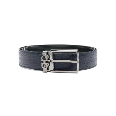 Ferragamo Double Logo-embossed Leather Belt