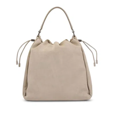 Brunello Cucinelli Monili Drawstring Shoulder Bag