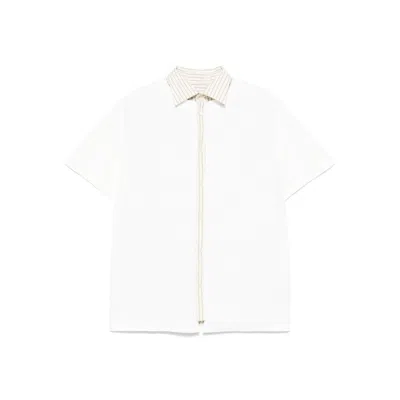 Maison Margiela Short Sleeved Layered Cotton Shirt Clothing