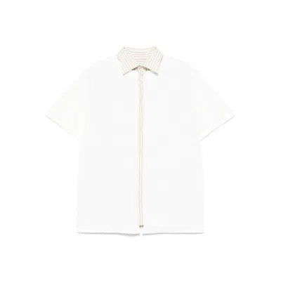 Maison Margiela Short Sleeved Layered Cotton Shirt Clothing