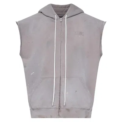 Mm6 Maison Margiela Mm6 By Maison Margiela Numbers-motif Hoodie With Artistic Paint Splatter Detail