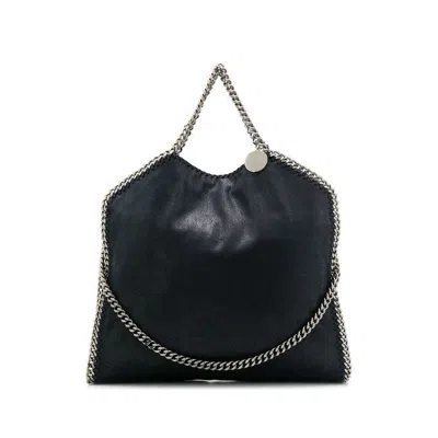 Stella Mccartney Faux Python Falabella Small Tote In Black