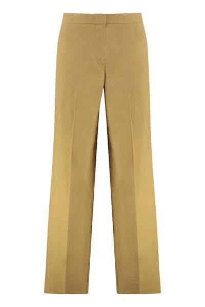 Pinko Trousers Linen High-rise Waist