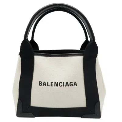 Pre-owned Balenciaga Black Gray Canvas Tote Bag ()