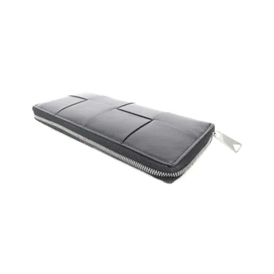 Pre-owned Bottega Veneta Black Leather Long Wallet (bi-fold) ()