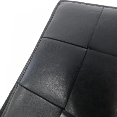 Pre-owned Bottega Veneta Black Leather Long Wallet (bi-fold) ()