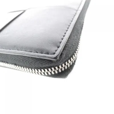 Pre-owned Bottega Veneta Black Leather Long Wallet (bi-fold) ()