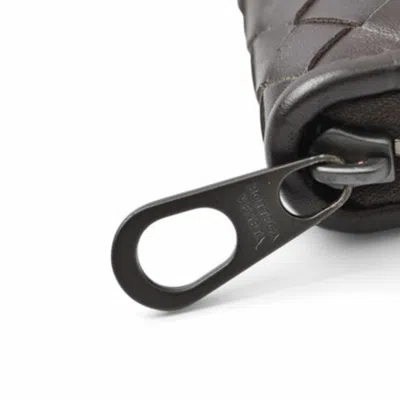 Pre-owned Bottega Veneta Dark Brown Leather Long Wallet (bi-fold) ()