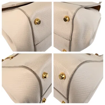 Pre-owned Bottega Veneta Ivory Leather Shoulder Bag ()