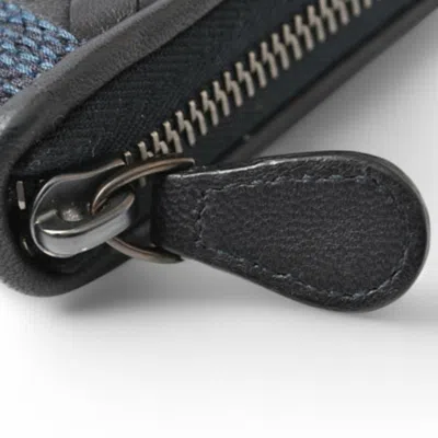 Pre-owned Bottega Veneta Navy Leather Long Wallet (bi-fold) ()