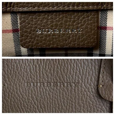 Pre-owned Burberry Brown Leather Handbag Shoulder Bag ()