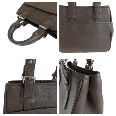 Pre-owned Burberry Brown Leather Handbag Shoulder Bag ()