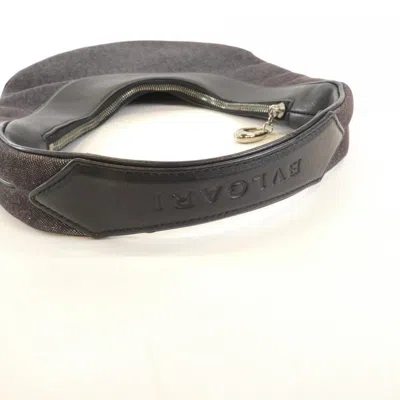 Pre-owned Bvlgari Black Denim Leather Shoulder Bag ()