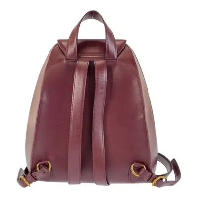 Pre-owned Cartier Bordeaux Leather Backpack ()