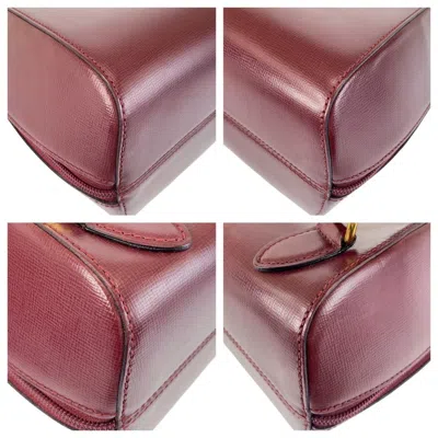 Pre-owned Cartier Bordeaux Leather Backpack ()