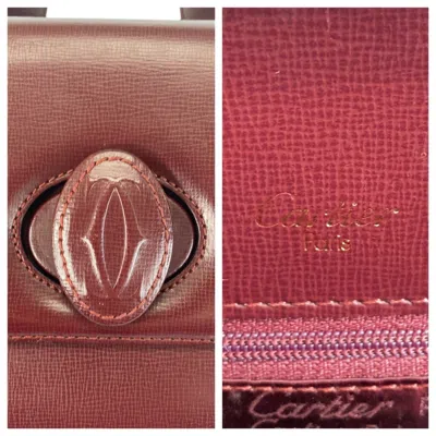 Pre-owned Cartier Bordeaux Leather Backpack ()