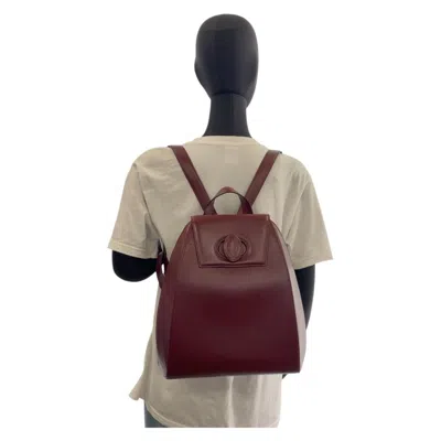 Pre-owned Cartier Bordeaux Leather Backpack ()